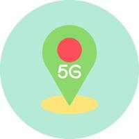 5g ubicación vector icono