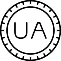 Ukraine Dial code Vector Icon