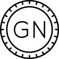 Guinea marcar código vector icono