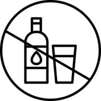 No Alcohol Vector Icon