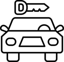 icono de vector de alquiler de coches