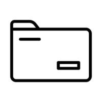 File folder icon for data storage location in a computer memory vector