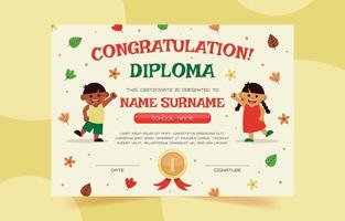 Fun Children Certificate Template vector