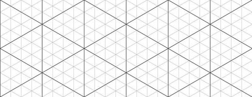 Black isometric grid graph paper background. Seamless pattern guide background. Desigh for engineering or mechanical layout drawing. Vector illustration