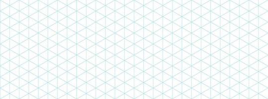 Blue isometric grid graph paper background. Seamless pattern guide background. Desigh for engineering or mechanical layout drawing. Vector illustration