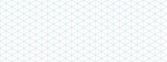 Blue isometric grid graph paper background. Seamless pattern guide background. Desigh for engineering or mechanical layout drawing. Vector illustration