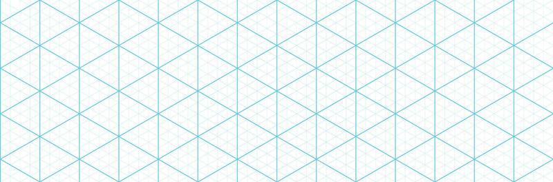 Blue isometric grid graph paper background. Seamless pattern guide background. Desigh for engineering or mechanical layout drawing. Vector illustration