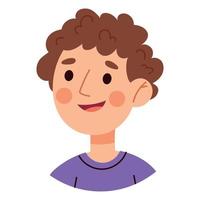 People avatars. Characters head portraits. Happy modern young person avatars. Flat vector illustration