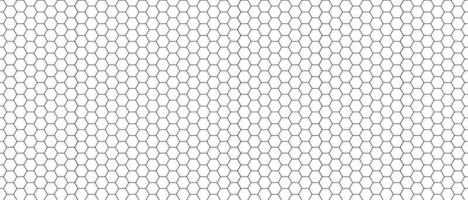 Hexagon grid seamless pattern. White geometric structure background. Vector illustration