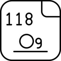 Oganesson vector icono