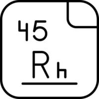 Rhodium Vector Icon