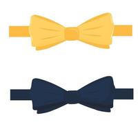 Bow tie vector illustration. A classic accessory for the groom. Isolated on a white background. Evening suit. black tie