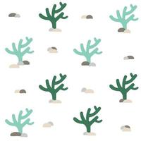 Vector seamless pattern with flat cactus. Bright repeated texture with green cacti. Natural hand drawing background with desert plants.