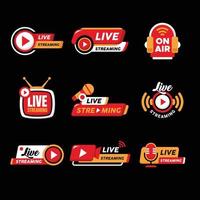 Live Streaming Badge and Label vector