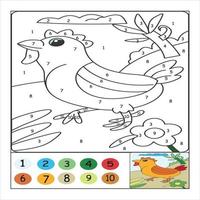 number coloring page vector