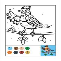 number coloring page vector