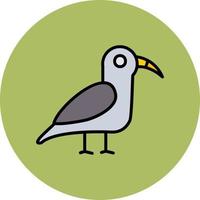 icono de vector de gaviota