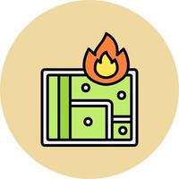 Fire Location Vector Icon