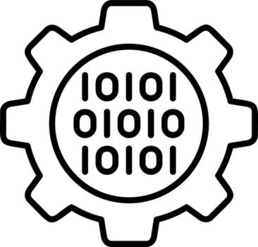 Binary Code Vector Icon