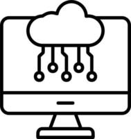 Cloud computing Vector Icon