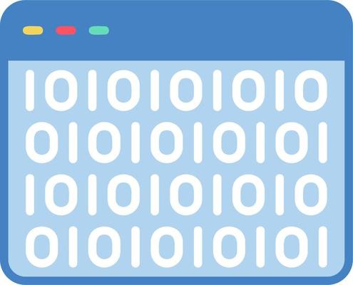 Binary Code Vector Icon