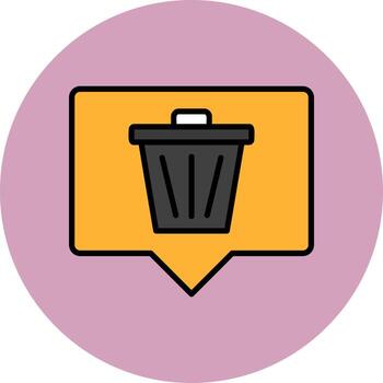 Eliminar mensaje vector icono