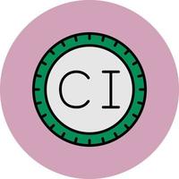 Ivory Coast Dial code Vector Icon