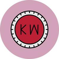 Kuwait Dial code Vector Icon
