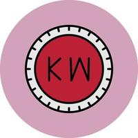 Kuwait Dial code Vector Icon