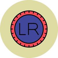Liberia marcar código vector icono