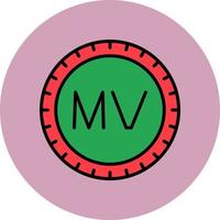 Maldives Dial code Vector Icon