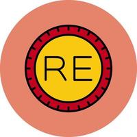 Reunion Island Dial code Vector Icon