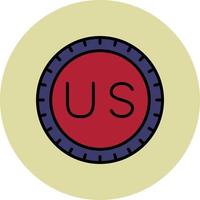 United States Dial code Vector Icon