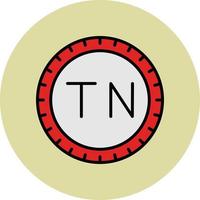 Tunisia Dial code Vector Icon