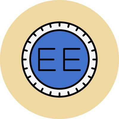 Estonia Dial code Vector Icon