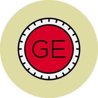 Georgia Dial code Vector Icon