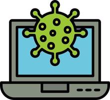 icono de vector de ataque de virus