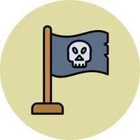 icono de vector de bandera pirata