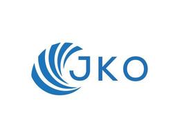 jko resumen negocio crecimiento logo diseño en blanco antecedentes. jko creativo iniciales letra logo concepto. vector