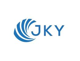 jky resumen negocio crecimiento logo diseño en blanco antecedentes. jky creativo iniciales letra logo concepto. vector