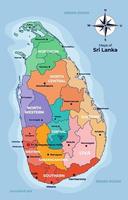 país mapa de sri lanka concepto vector