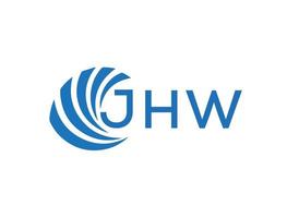 jhw resumen negocio crecimiento logo diseño en blanco antecedentes. jhw creativo iniciales letra logo concepto. vector
