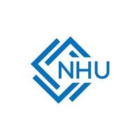 NHU letter design.NHU letter logo design on white background. NHU creative circle letter logo concept. NHU letter design. vector