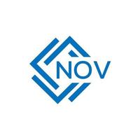NOV letter logo design on white background. NOV creative circle letter logo concept. NOV letter design. vector