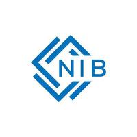 NIB letter logo design on white background. NIB creative circle letter logo concept. NIB letter design. vector