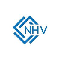 NHV letter logo design on white background. NHV creative circle letter logo concept. NHV letter design. vector