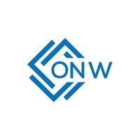 ONW letter logo design on white background. ONW creative circle letter logo concept. ONW letter design. vector