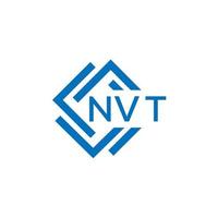 NVT letter logo design on white background. NVT creative circle letter logo concept. NVT letter design. vector