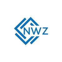 NWZ letter logo design on white background. NWZ creative circle letter logo concept. NWZ letter design. vector