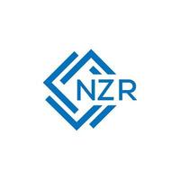 NZR letter logo design on white background. NZR creative circle letter logo concept. NZR letter design. vector